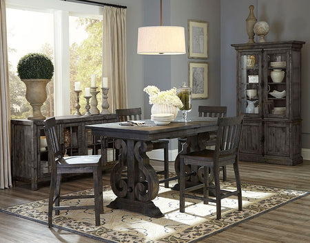 Bellamy 66" to 86" Counter Table Peppercorn Finish (1 in stock)
