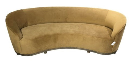 River Curved Sofa w Wood Base 92" (1 in stock)