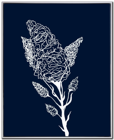 Art - Indigo Sketch 1 Framed Canvas (2 in stock)