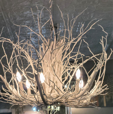 Wildwood Hickory 6 light Chandelier Simply White 36" x 36" (1 in stock)