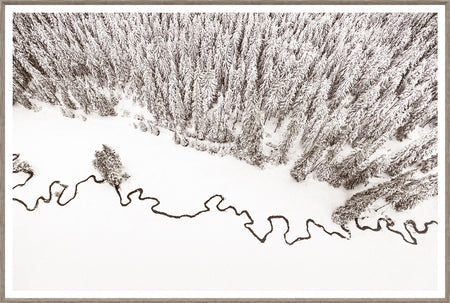 Aerial Stream Line 1 Framed with Glass (1 in stock)