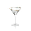 Aperitivo Triangular Gold Rimmed Martini Glassware (12 in stock)