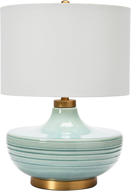 Aqua with Gold Base Table Lamp (2 in stock)