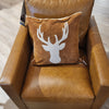 Arlo Swivel Glider Chair Leather Bespoke Praline (2 in stock)