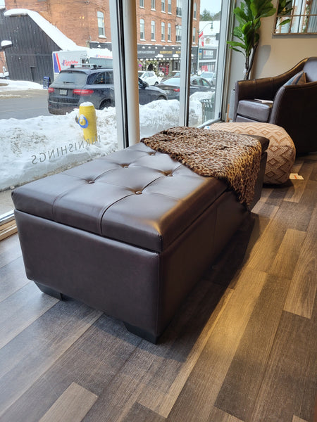 Artimis Leather Storage Ottoman (1 in stock)