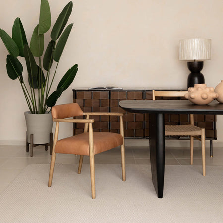 Artemis Dining Armchair Hunter Tan Leather (4 in stock)