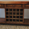 Rustic Irish Coast Ashlyn 3 Drawer Large Wine Console Table Suntan (1 in stock)