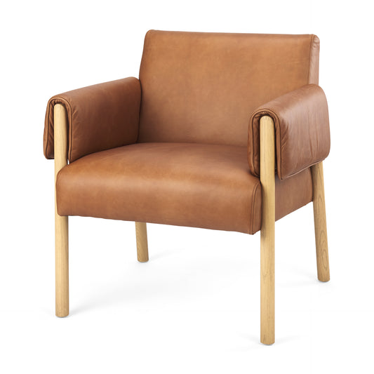 Ashton Genuine Tan Leather Club Chair (4 in stock)