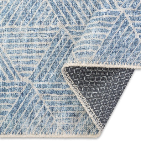 Aura Washable Spill Proof Rug Style 1060 Blue Tones 6'6" x 9' (1 in stock)
