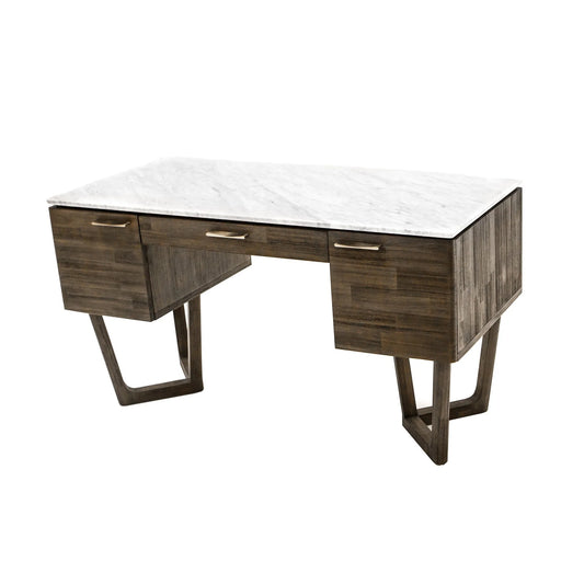 Aura Writing Desk Italian Carerra  Marble Top (1 in stock)