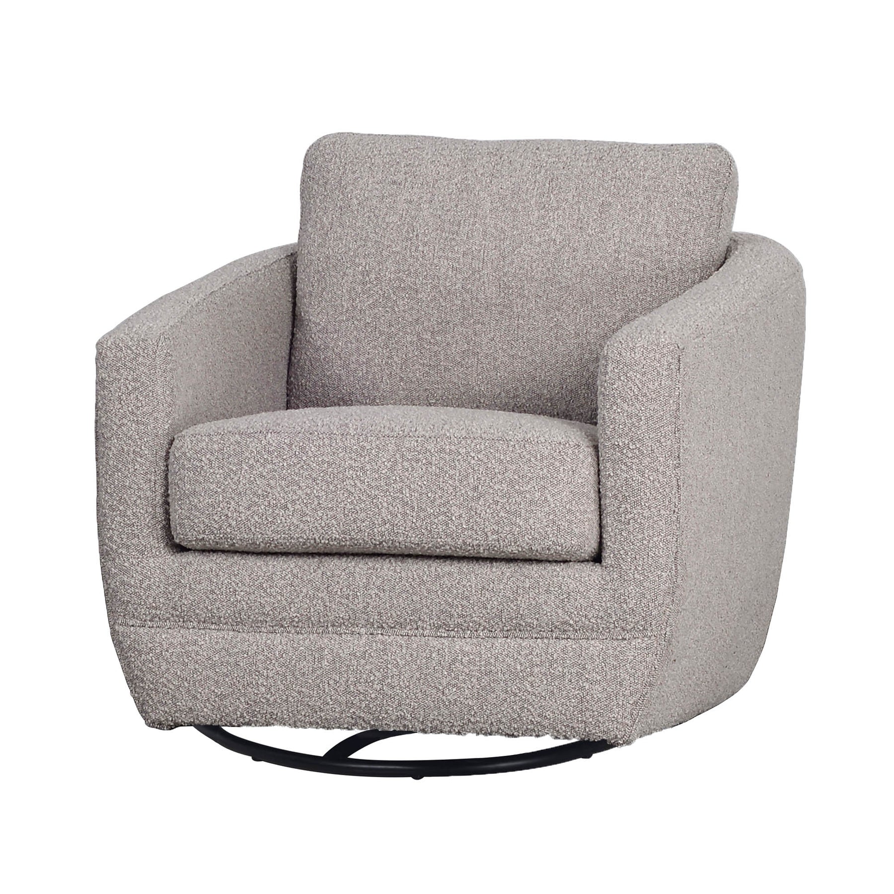 Baltimo Swivel Chair Grey Boucle (2 in stock)