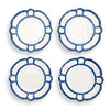 Bamboo Navy/White  melamine dinner plates set of 4 ( 2 sets in stock)