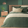 Barbara King Green Textured Velour Quilt  (1 in stock)