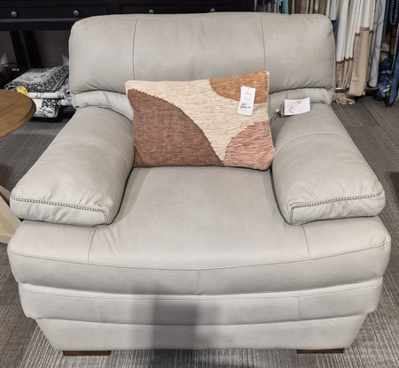 Bari Leather Chair from Italy Putty  (1 in stock) Oppportunity Buy