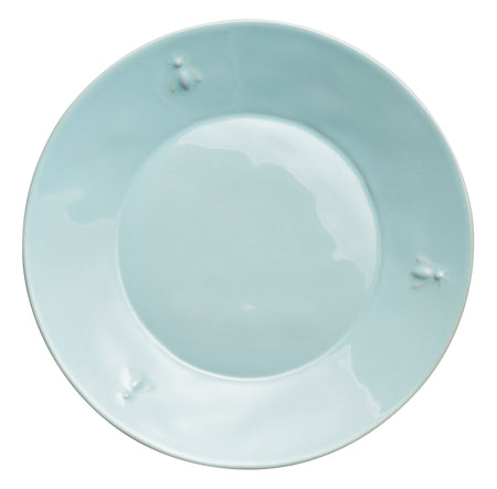 From Portugal, Embossed Pale Blue Bee Stoneware Salad/Dessert Plate (8 in stock)