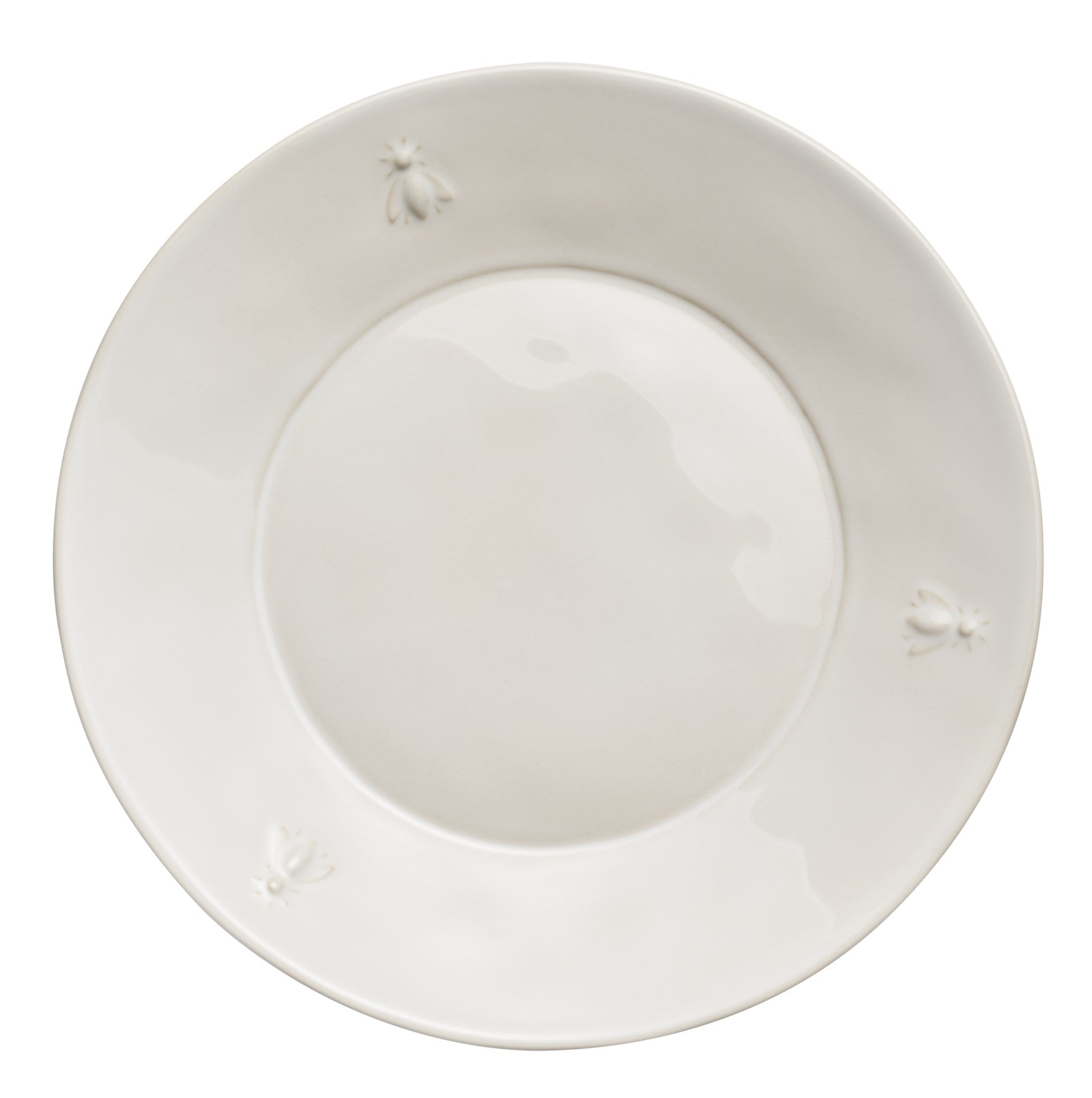 From Portugal, Embossed Ecru Bee Stoneware Salad/Dessert Plate (8 in stock)