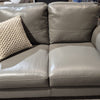Belfast Grey Leather Loveseat Made in Italy (2 in stock)