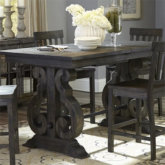 Bellamy 66" to 86" Counter Table Peppercorn Finish (2 in stock)