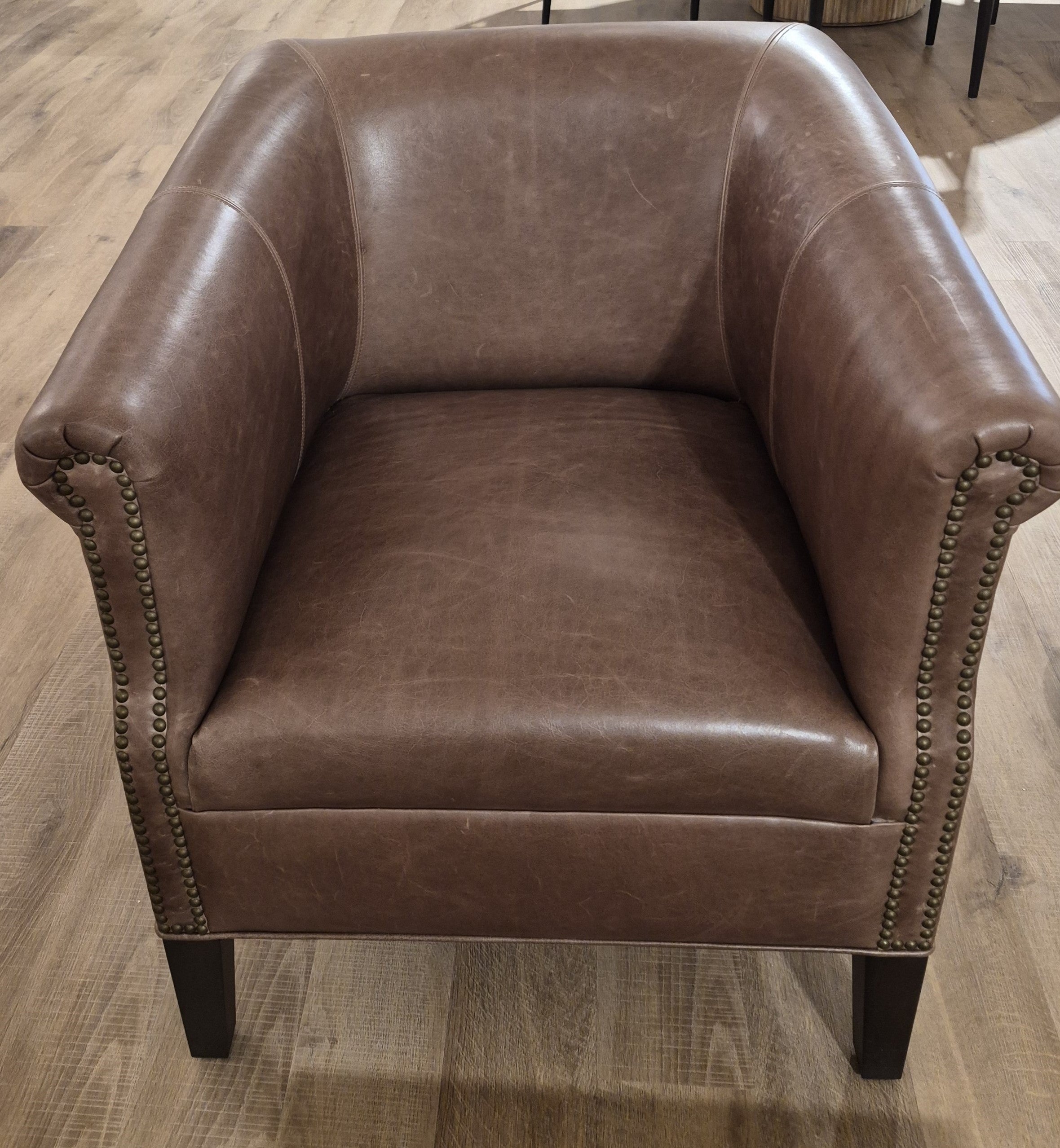 Bernard Chair in Leather Florence Dove (2 in stock)