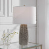 White and Black Brick Pattern Ceramic Table Lamp (2 in stock)