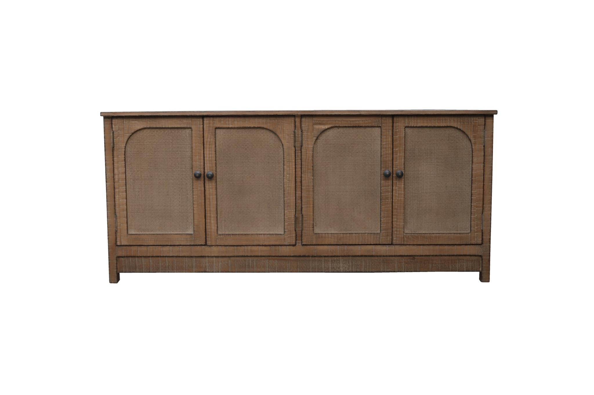Blake 4 Door Cabinet Antique Natural Rattan Doors (2 in stock)
