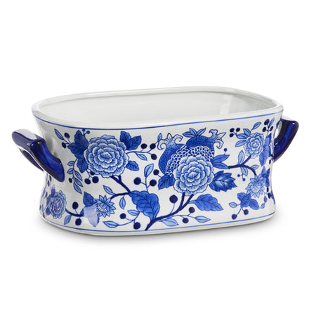 Blue and White Floral Bowl Porcelain (qty of 1 in stock)