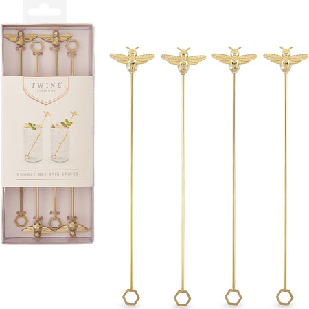 Brass Bee Drink Stir Sticks   (4 sets in stock)