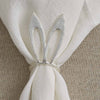 Silver Finish Bunny Ear Napkin Rings set of 4 (1 set in stock)
