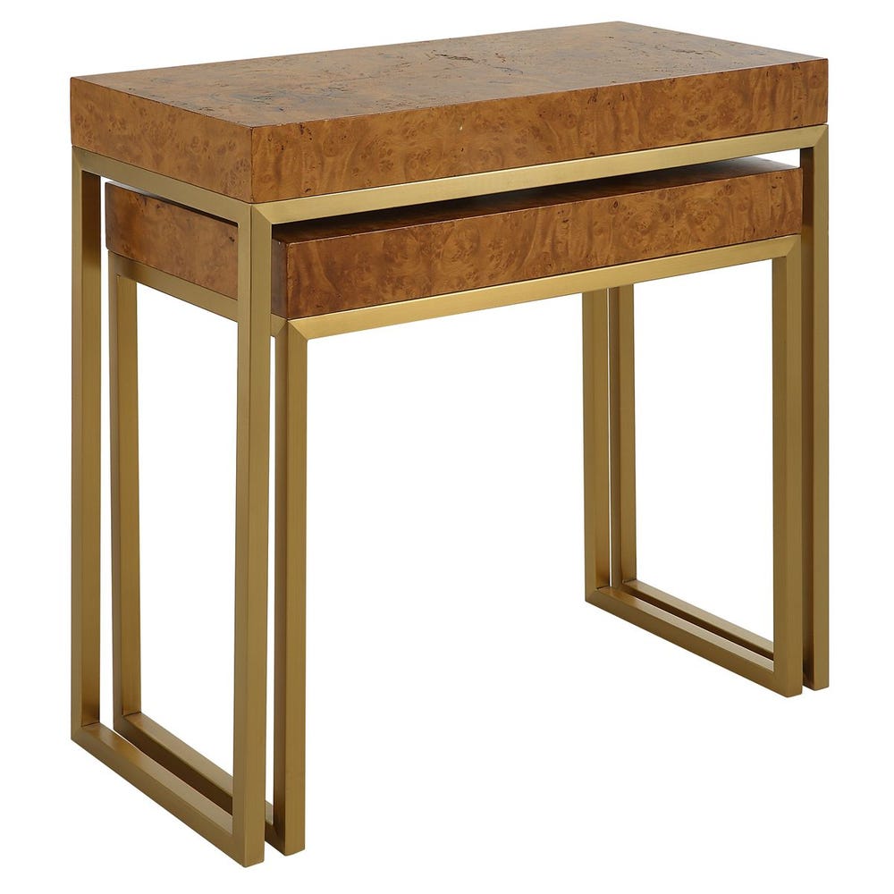 Burl-Esque Nesting Table Set  (1 set in stock)