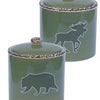 Hand Painted Ceramic Cabin Collection Moose Canister (4 in stock)