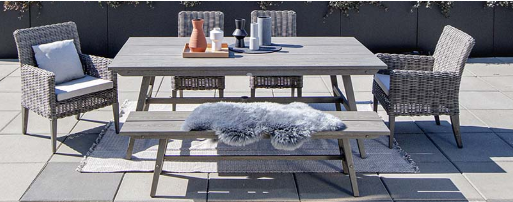 Luxury Outdoor Canbria Dining Table 44"x 82" (2 in stock) 50% off