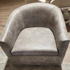Carina Swivel Chair in Leather Caribe Stone (2 in stock)