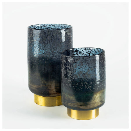 Caspian Small Blue Glass Vase  (1 in stock)