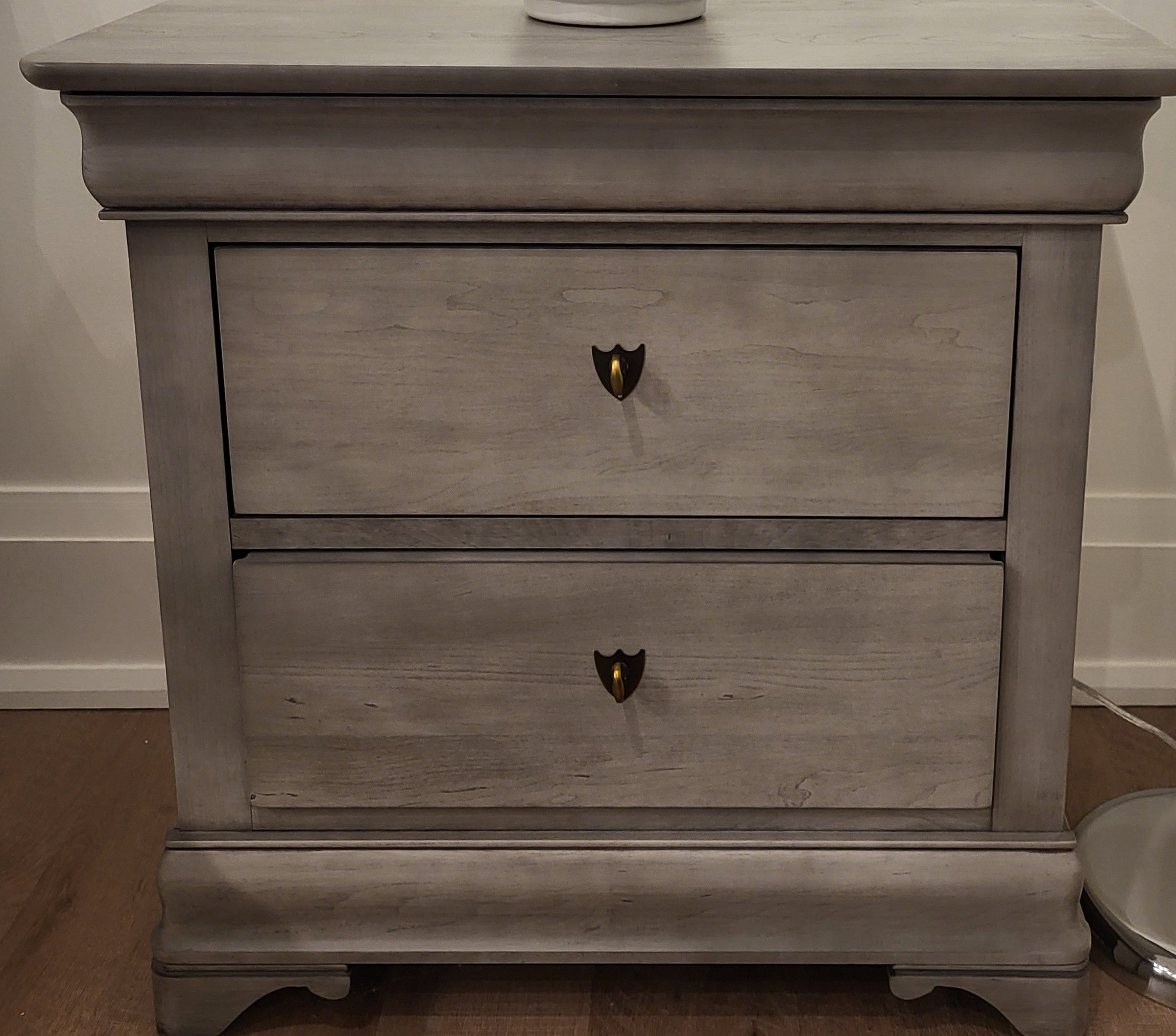 Chateau Fontaine Two Drawer Nightstand Mineral Finish (2 in stock)
