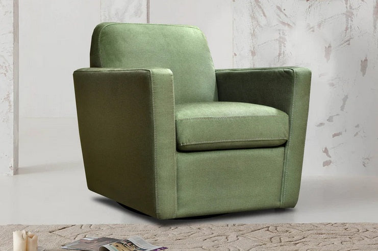 Cooper Club Swivel Chair Green Forrest Fabric (3 in stock)