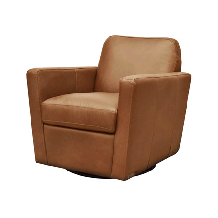 Cooper Club Swivel Chair Cognac Leather