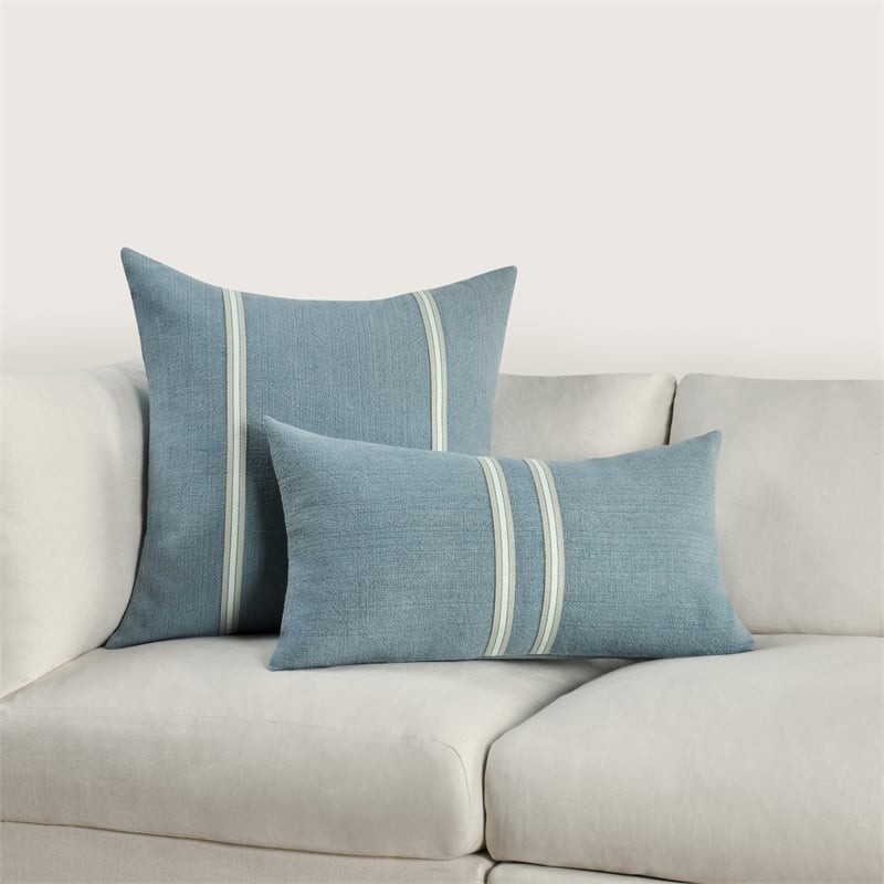 Villa Curtis Blue Cushion 14" x 26" (2 in stock)