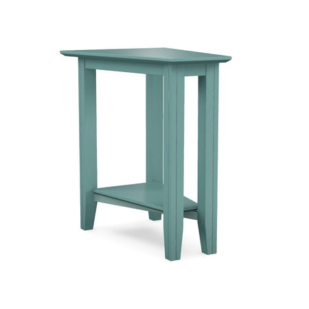 Eclectic Shelf Wedge Table Cyan Finish (1 in stock)