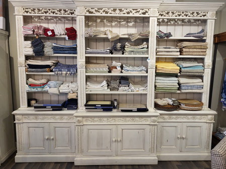 English Carved Bookcase with 6 Doors (qty of 1 in stock)