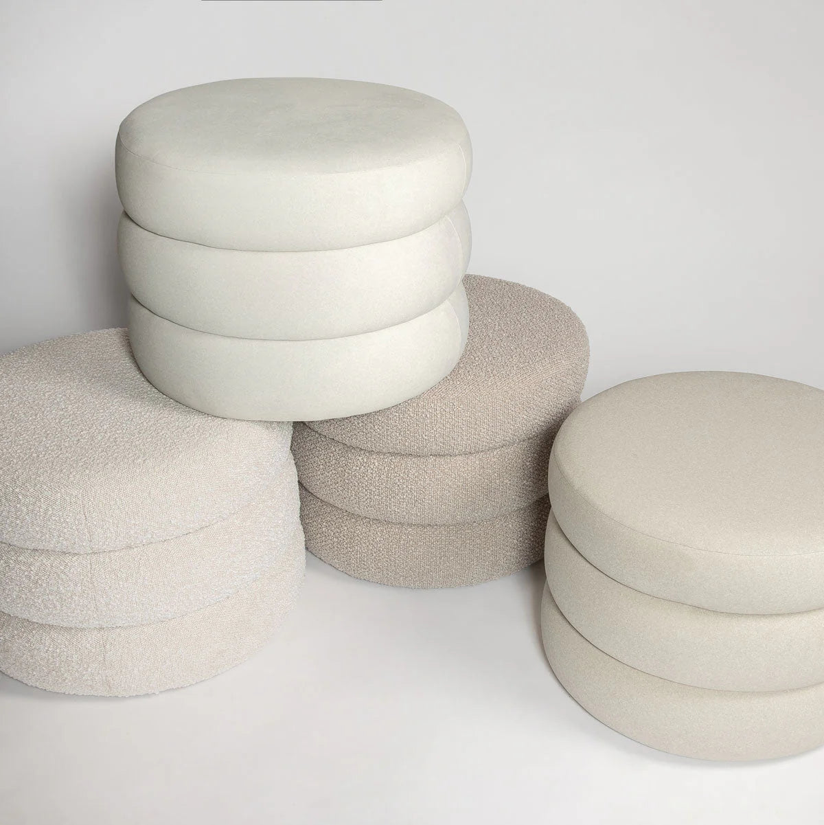 Fiel Truffle Boucle Ottoman 23" Round (4 in stock)