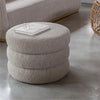 Fiel Truffle Boucle Ottoman 23" Round (4 in stock)