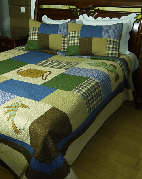 Quilt Queen 3 pc Set Fishing Trip (2 in stock)