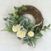Cream Florals on Grapevine Wreath 20"  (qty of 2 in stock)
