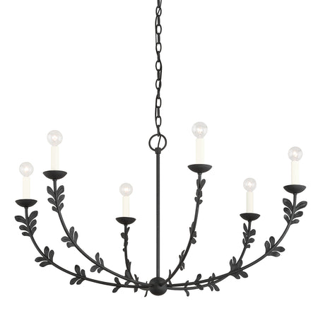 Florian Black 6 Light Chandelier (1 in stock)