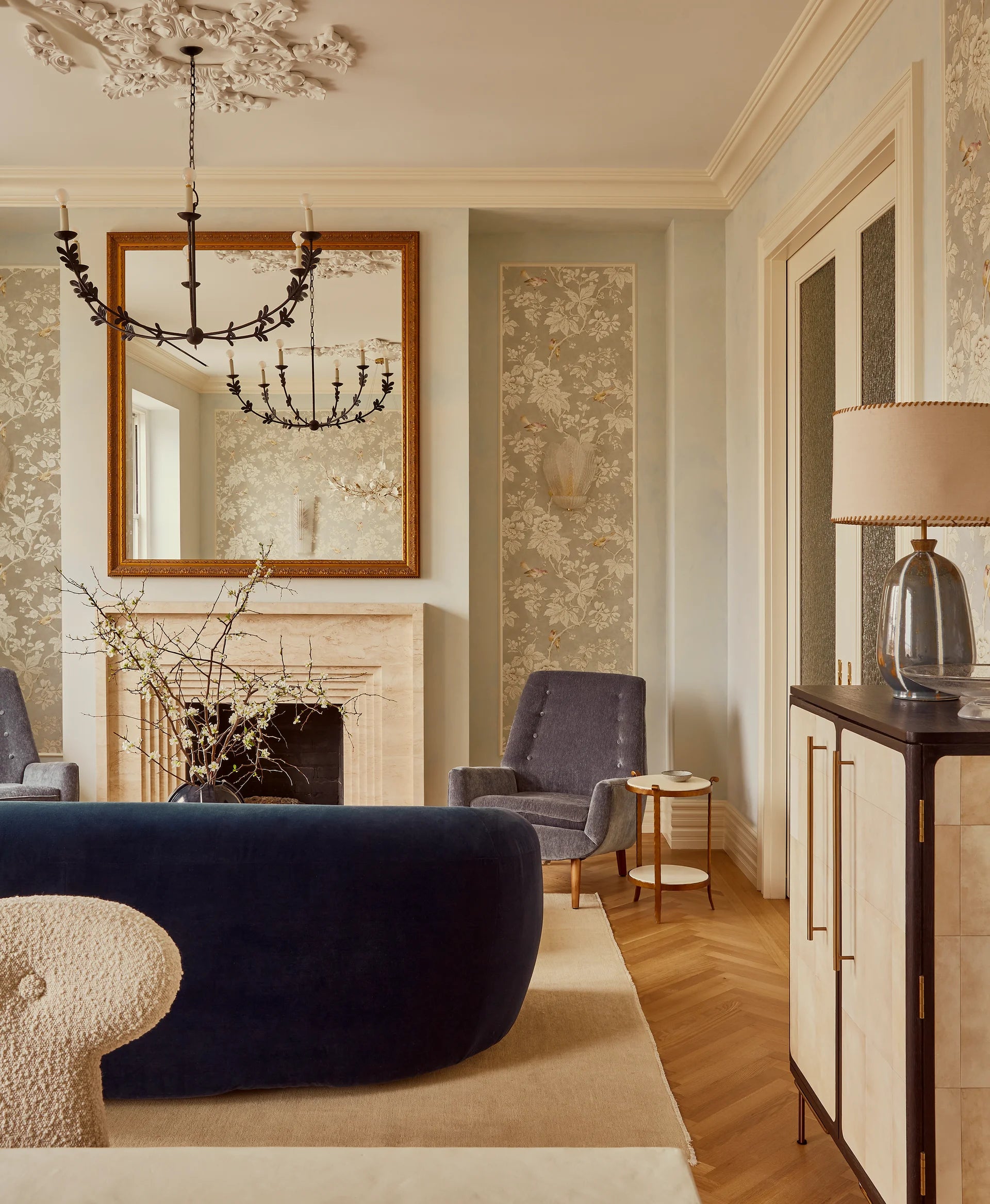 Florian Black 6 Light Chandelier (1 in stock)