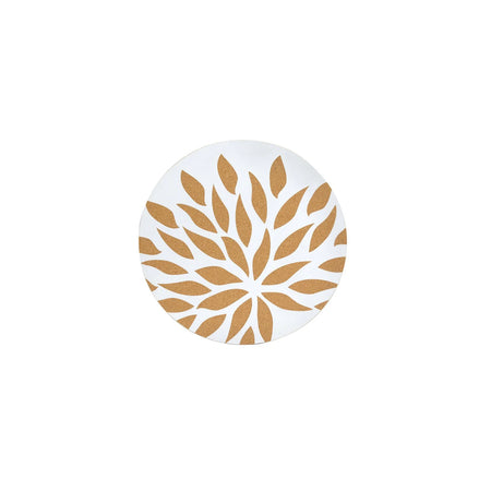Floral White Round Cork Printed  Placemat 15" (20 in stock)