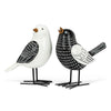 Large Black and White Folk Birds 2 assorted