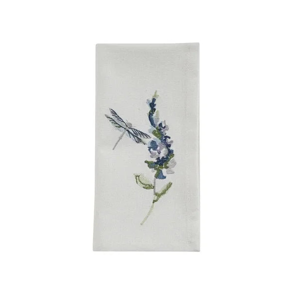Garden Sketch Embroidered Napkins set of 4 (2 sets in stock)