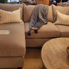 Gene Sectional condo sofa and chaise Sense Stone Fabric  RHF