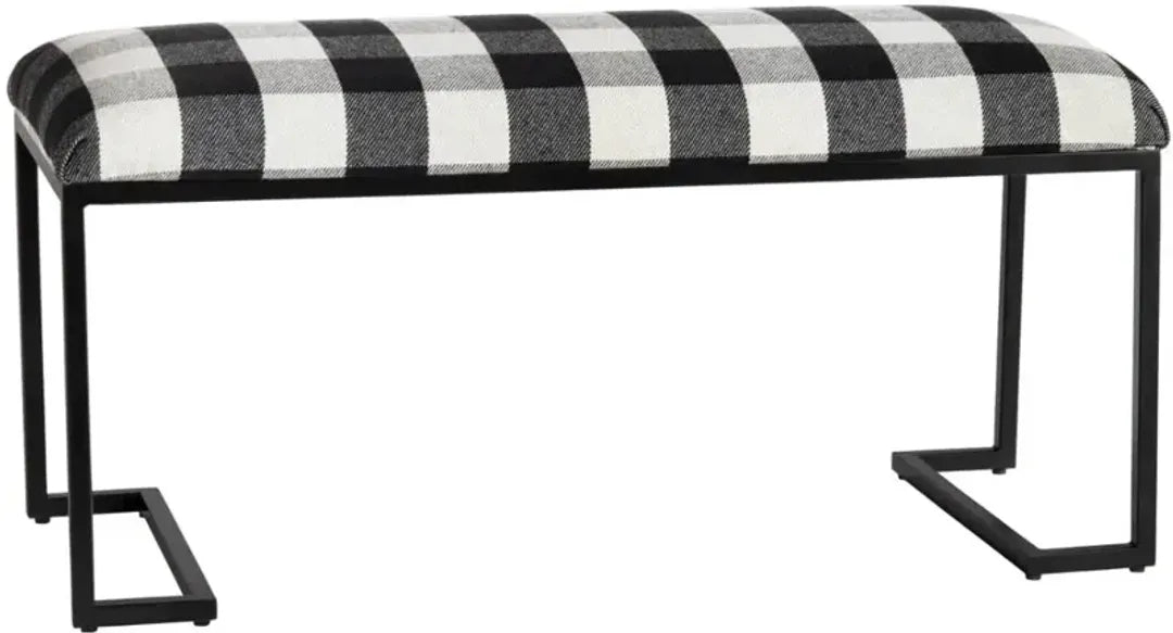 Gingham Bench Black and White (2 in stock)